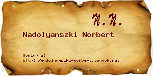 Nadolyanszki Norbert névjegykártya